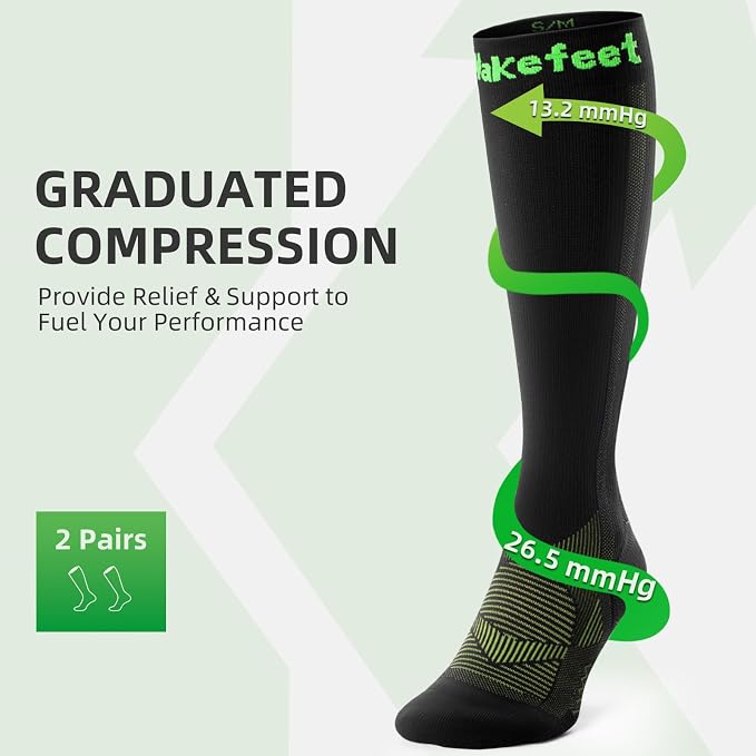 Compression Socks for Men Women 3 Pairs, Compression Stockings, Fragrance Flight Socks for Nurse,Pregnancy,Travelling, Runing, Circulation - Image 2