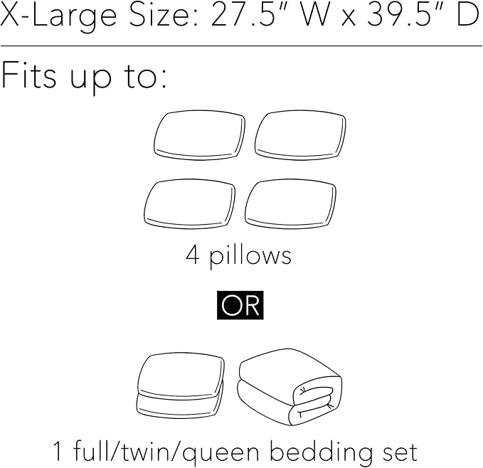 SpaceAid Jumbo Vacuum Storage Bags, Space Saver Sealer Compression Bags for Comforters, Blankets, Pillows, Bedding, Clothes (X-Large 3 Pack) - Image 5