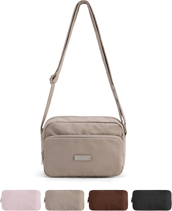 BAGSMART Mini Foldable Crossbody Bags for Women, Cute Travel Purses | 2.4L mini for daily travel campus, water-resistant sling bag, cute travel purse, classic shoulder bag by BAGSMART