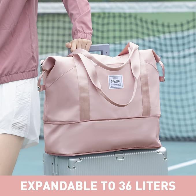 Travel Duffel Bag, Sports Tote Gym Bag, Shoulder Weekender Overnight Bag for Women - Image 8