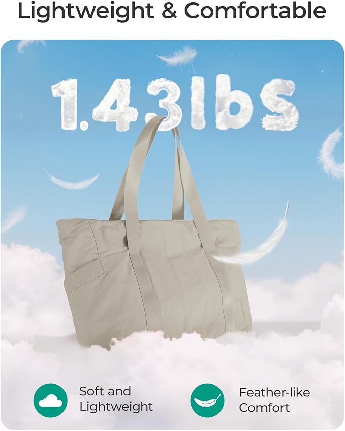 BAGSMART Tote Bag for Women, Tote Bag with Zipper Work Tote with Compartments Nurse Shoulder Hanbag for Travel, Gym - Image 7