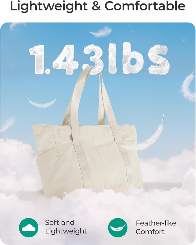BAGSMART Tote Bag for Women, Tote Bag with Zipper Work Tote with Compartments Nurse Shoulder Hanbag for Travel, Gym - Image 7