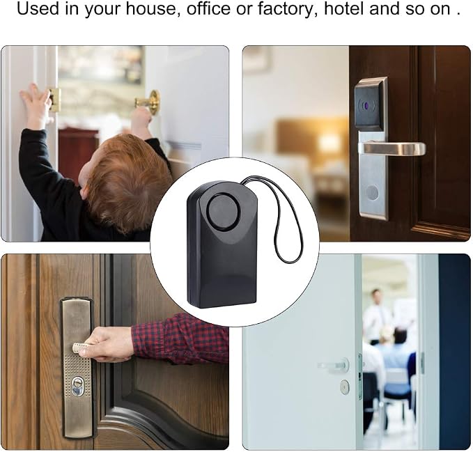 Portable Touch Door Sensor Alarm 120dB – Anti-Theft Door Handle Alarm for Kids Safety, Travel Hotel Security, Vibration & Magnet Detection for Backpack, Luggage, Home Bedroom - Image 6