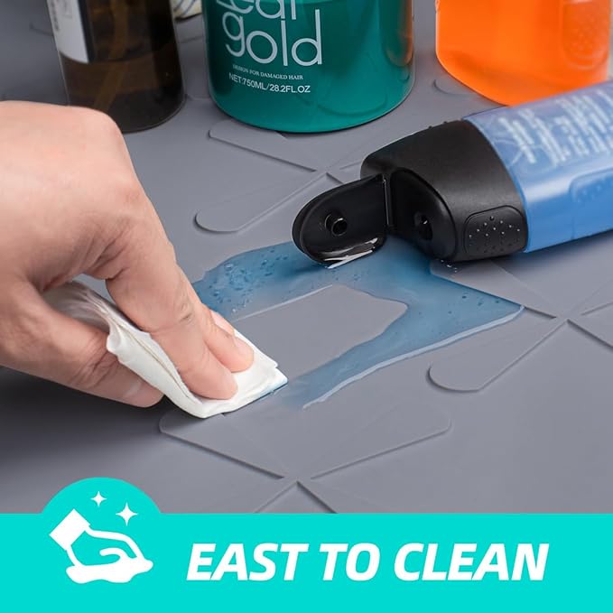 Waterproof Under Sink Mat 34" x 22", Silicone Mat Kitchen liner | BPA-Free Silicone Mat with Raised Lip Protects Cabinets from Leaks, Versatile Home Organizer for Bathroom, Pets, Boots, Floor - Image 6