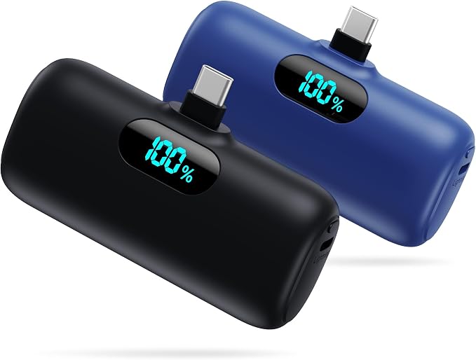 [2 Pack]Portable Charger Power Bank for iPhone 17/16/15,Mini USB C Portable Power Bank 5000mAh Fast Charging Battery Pack Travel Essentials for iPhone 15/16/17 Plus/17 Pro/17 Pro Max,Samsung Android by Swyop