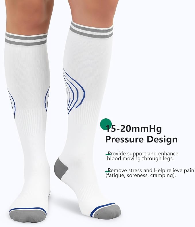 FuelMeFoot 3 Pack Copper Compression Socks - Compression Socks Women & Men Circulation - Best for Medical,Running,Athletic - Image 4