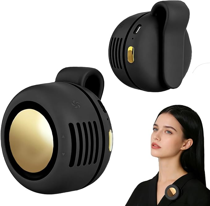 Portable Fan,Clip On Waist Bladeless, Ultra-Quiet Personal Mini Neck Fan | 3 Speeds with 360°Adjustable Clip Mini Fan Personal USB Rechargeable Small Fan for Summer by Unknown