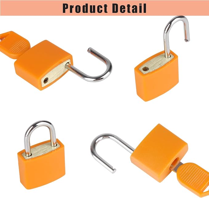5Pack Suitcase Locks with Keys, 23mm Small Luggage Padlocks Multicolor, Solid Brass Mini Padlocks for Suitcase, Luggage, Travel Bag, Backpack Zipper, Jewelry Box, Diary Books, Drawer, Toolbox - Image 4