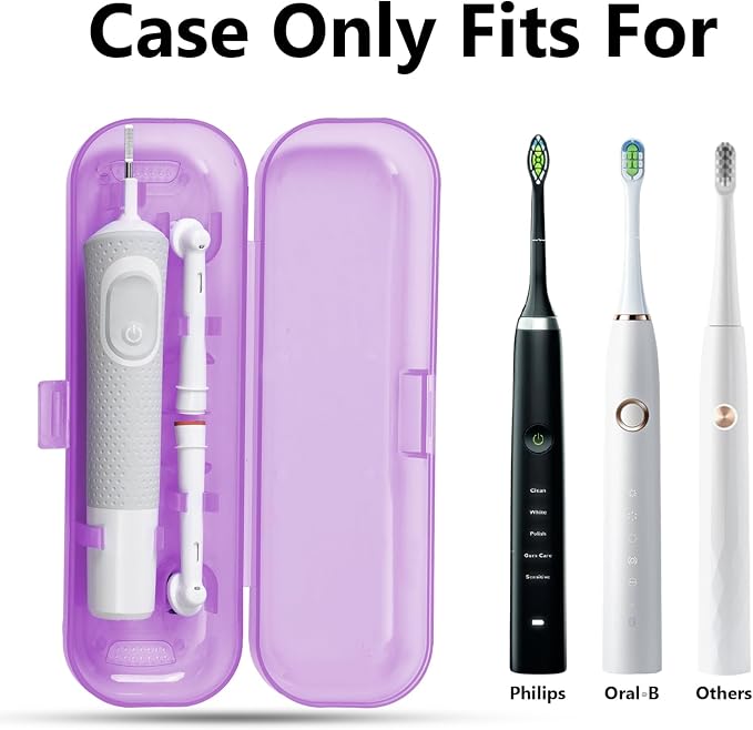 Newly upgraded toothbrush travel case, suitable for Oral-B/Oral-B Pro/Philips Sonicare/Aquasonic toothbrush, travel electric toothbrush box(purple) - Image 2
