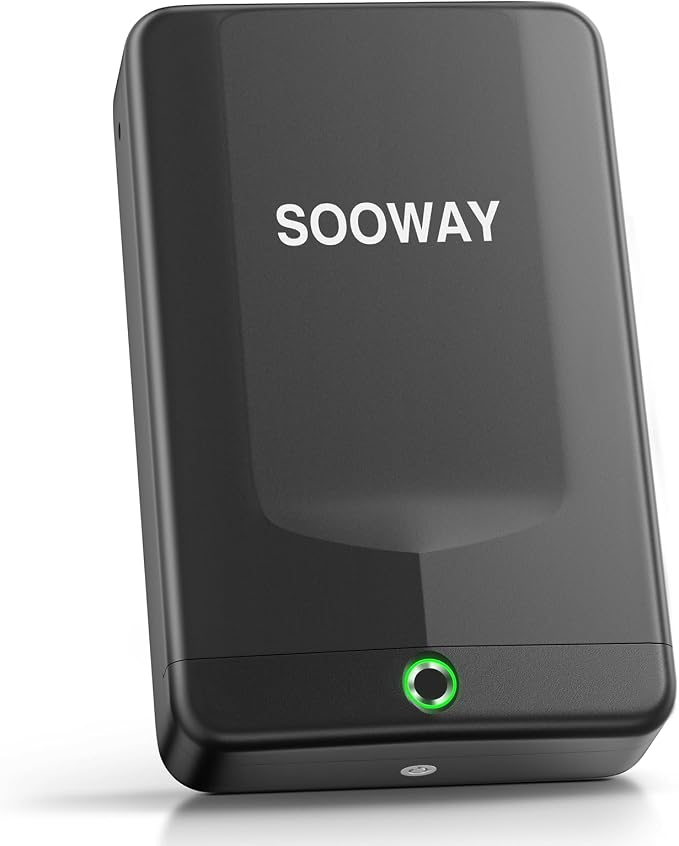 Gun Safe, Small Pistol Safe Biometric Gun Safe for Handgun, Portable Fingerprint Quick Access Gun Lock Box for Car Travel Nightstand Bedside by SOOWAY