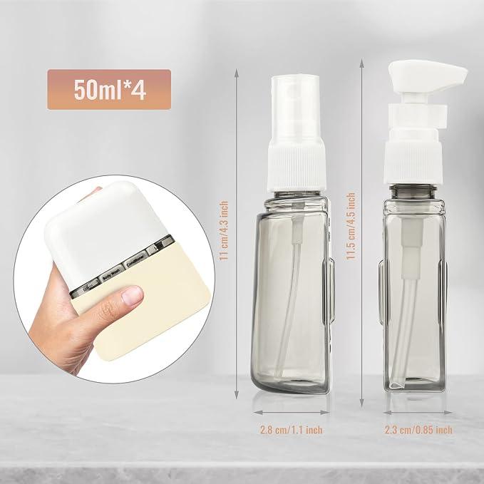Bpluma Travel Bottles, Leak Proof Containers | For Toiletries TSA Approved Airplane Accessories Kits For Liquid With Labels - Image 2