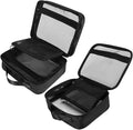 TSA Approved Toiletry Bag, Clear Makeup Bags with Multi Layer Mesh Pockets, Portable Large Capacity PVC Cosmetic Bags with Zipper for Travel Essentials by UEOE