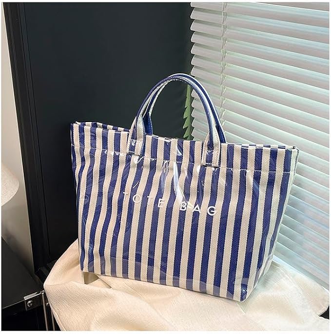 Lushandy PVC Tote Bag for Women Jelly Beach Bag Top Handle Hobo Handbag | Water-Resistant, Wipe Clean, Lightweight - Image 4