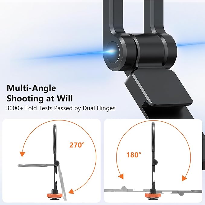 VRIG MG-28 Magnetic Phone Tripod Mount for magsafe, 1/4" Thread & Cold Shoe Camera Phone Mount Adapter Compatible with iPhone 17 16 15 14 13 12 Series, for Cameras/Tripods - Image 4