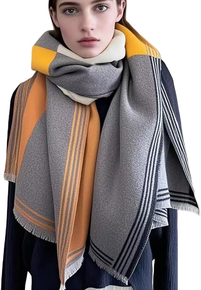 WaJuemy Winter Scarf for Women Dressy Evening Pashmina Shawl Wraps Open Front Poncho Blanket Fashion Travel Shawls Cape Wrap by WaJuemyFlagship