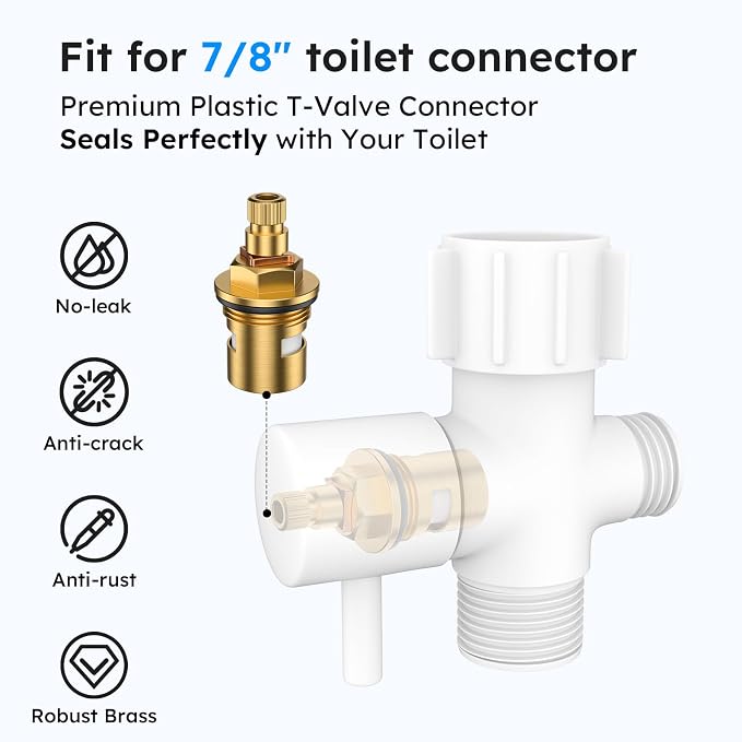 Arofa Handheld Bidet Sprayer, Bidet Attachment for Toilet, Matte White | Muslim Shower Toilet, Leak-Free Bidet Hose, Tank or Wall Mount, Feminine/Baby Wash, Cloth Diaper Rinse, Easy Installation - Image 6