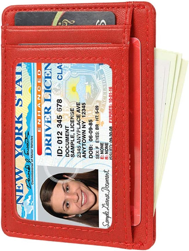 GH GOLD HORSE Slim RFID Blocking Card Holder Minimalist Leather Front Pocket Wallet for Women | Slim - Image 2