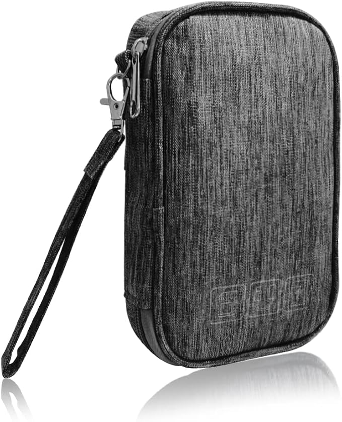 Electronic Organizer Bag Cable Organizer Travel Cord Organizer Case Pouch Portable Carrying Case for Charger Hard Drive Earphone USB SD Card (Grey) by DUMEALAGR