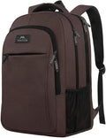 MATEIN Brown 17.3 Inch Laptop Backpack, Extra Large TSA Friendly Travel Bag | Anti Theft, Flight Approved, Carry On Business Daypack, Work College Bag, Sturdy Water Resistant, Gifts for Men & Women by MATEIN