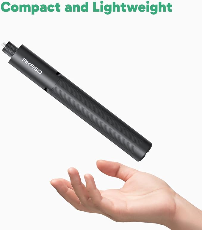 AKASO 47.2"/120cm Invisible Selfie Stick Tripod for 360 Action Camera | Compatible with Insta360 X5 X4, DJI Action Osmo 360 Pocket 3, GoPro, AKASO 360/EK7000/EK7000 Pro, Brave 4/7 LE Action Camera - Image 6