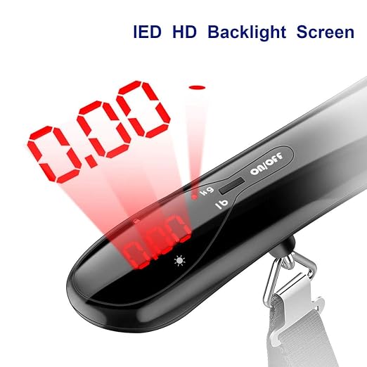 Digital Luggage Scale 110lb Portable Travel Hanging Suitcase Weight Scales | Handheld Baggage Scale for Travel Essentials Postal Baggage Backpacks Packages, Backlight LED Display Battery Included - Image 2