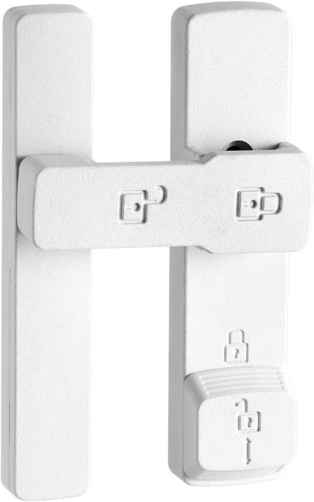 2 Packs Matte White 180 Degree Barn Door Lock,Flip Gate Latches Hardware | Zinc Alloy Door Lock,Sliding Door Latches,for bedroom,drawer,pet enclosures,cabinet,garage,window - Image 8