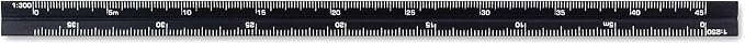 Alumicolor Aluminum Architect Metric Pocket Scale, 15CM, Black - Image 3