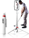 62" Phone Tripod & Selfie Stick for Golf Training | Cell Phone Tripod Stand with Wireless Remote and iPhone Holder, Golf Training Aid - Compatible with iPhone Android (White) by EUG-PRODUCTS