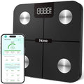 iHome Digital WiFi Smart Scale for Body Weight, Weight Scale, Including BMI, Body Fat, Muscle Mass, Batteries Included (Black Smart WiFi) by iHome