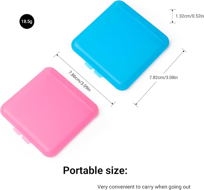 Interdental Brush Travel Case/Storage Case Compatible with TePe Interdental Brush, 2packs(Blue and Pink) - Image 2