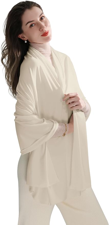 VENVSBEE Shawl Wraps for Women, Travel Scarf Soft Blanket Wrap Pashmina Travel Accessory for Airplane by VENVSBEE