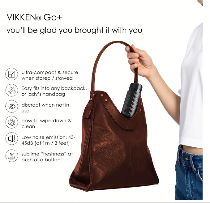 VIKKEN® Go+ Portable Travel Bidet, Rechargeable, 300ml Classic | Handheld personal hygiene water jet, men and women; 2 spray modes; fits standard bottles; carry bag, spare seals - Image 7