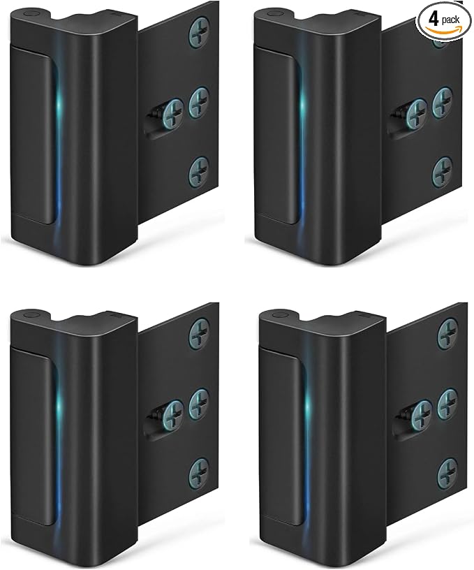 Home Security Reinforcement Lock Front Door Locks Child Safety Latch Kids | Child Proof Latch Lock Flip Door Guardian Inward Swinging Inside Door Top Lock Kids Safety No Drill Prevent Unauthorized by EverPlus