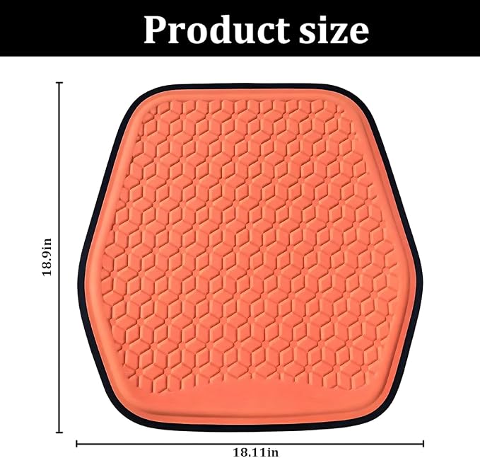 Zpana Gel Car Seat Cushion, Non-Slip & Comfortable Automotive Chair Protector Pad for Driving, Breathable Vehicle Interior Mat Cover Accessories, Universal Fit (Orange) | Comfortable Automotive Chair Protector Pad, Vehicle Interior Mat Cover Accessorie... - Image 2