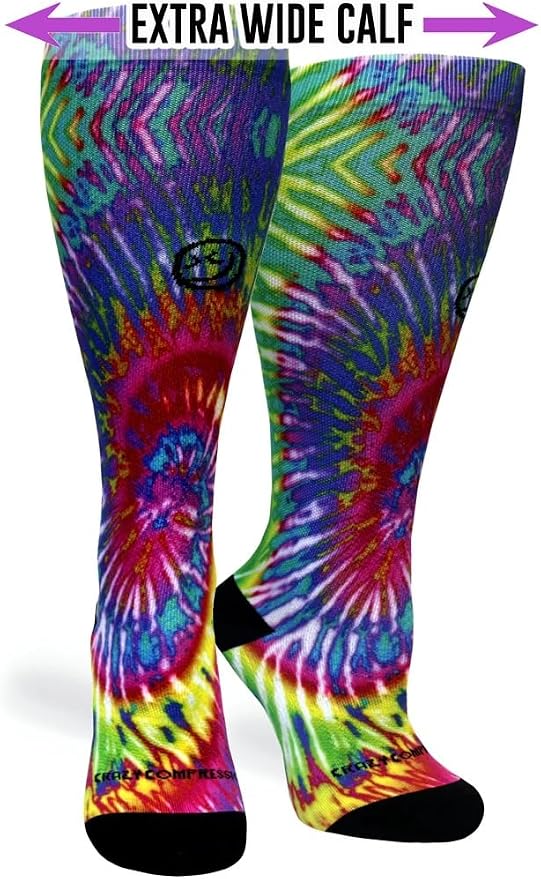 Crazy Compression Socks, Comfortable Support Socks for Recovery, Travel, Hiking, and Long-Hour Comfort w/Fun Designs - Image 2