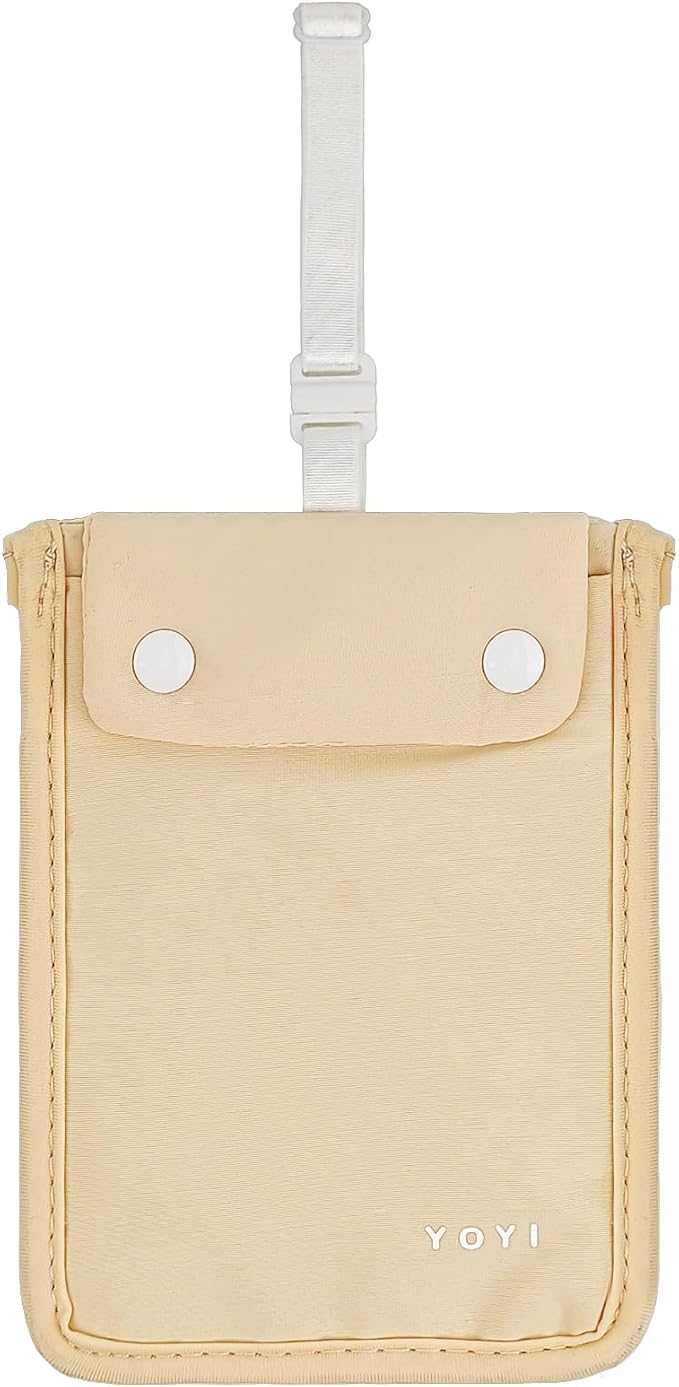 YOYI YOYI RFID Blocking Bra Wallet Travel Pouch, Secret Pocket for Cards | Skin-friendly fabric so thin it disappears inside your bra, RFID blocking keeps cards and cash secure from theft on the go by YOYIYOYI