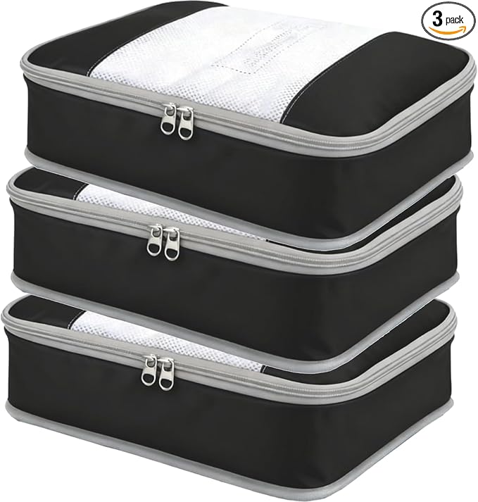 Packing Cubes for 21" Suitcase Travel Luggage Organizers - Travel Organizer Bags Luggage Clothes Accessories Storage Carry on Suitcase Packing Pouches Bag For Men Women Kids 1/2X3PACK by POPPAP