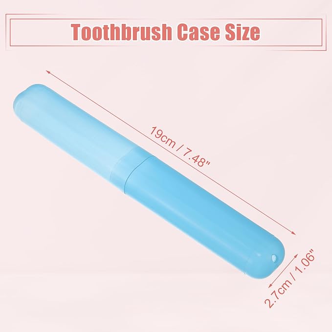 VOCOSTE 2Pcs Travel Toothbrush Case, Blue | Moisture-Proof Keeps Brush Fresh, Compact for Tight Bags, 2-Pack for Sharing, Essential for Couples - Image 4
