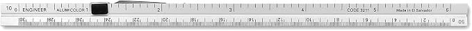 Alumicolor Aluminum Engineer Pocket Scale With Clip, 6IN, Silver - Image 2