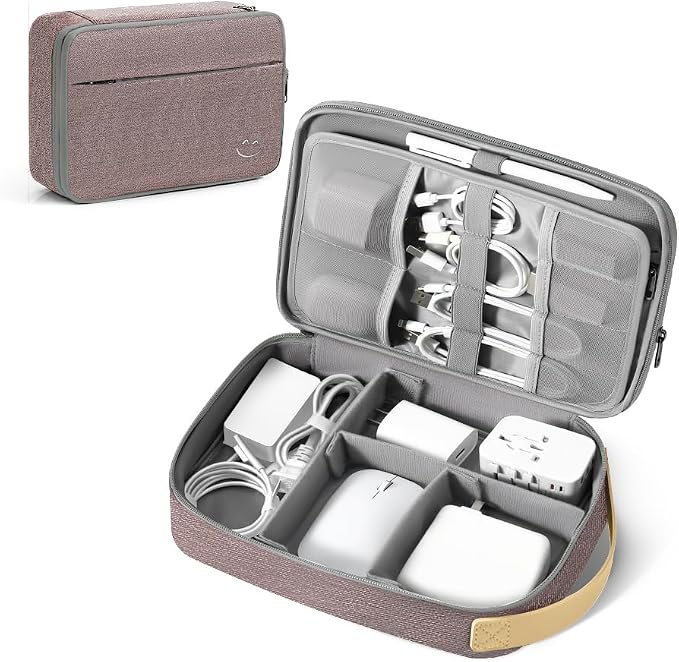 Travelkin Cord Organizer Travel, Cable Organizer For Electronic Accessories | Expandable electronics organizer,Charger organizer case, Large capacity travel case for Card,Usbs, travel essentials by MoreThanTravel