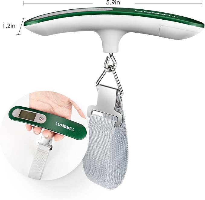 Digital Luggage Scale Vacation Travel Essentials Accessories Gifts for Traveler Portable Suitcase Handheld Weight Scale 110 lbs Hanging Baggage Travel Must Haves - Image 3