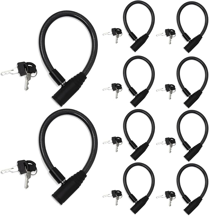Child-Proof Refrigerator Lock for Kids & Adults - Lock for French Door Fridge and Cabinet (Small, Black - 10 Pack Keyed Alike) by UrbanAugust
