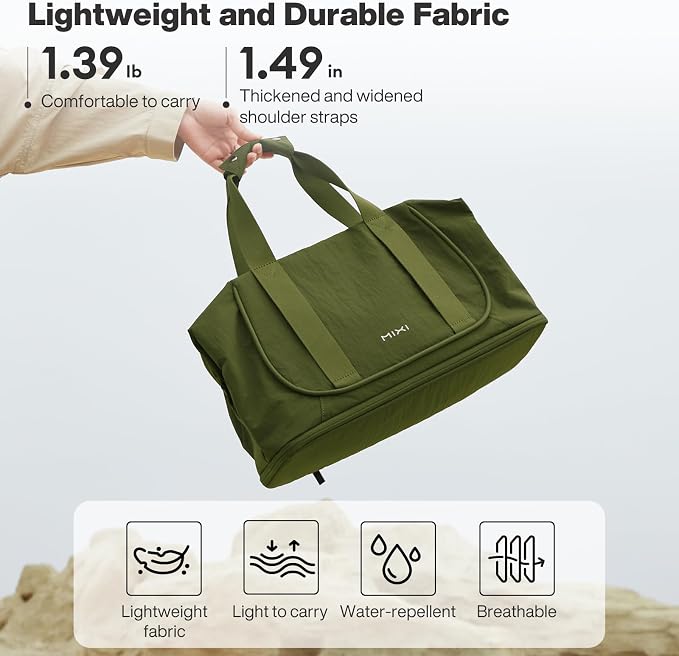 mixi Travel Tote Bag for Women Large Expandable Travel Bag Waterproof Lightweight Carry On Personal Item Handbag - Image 5