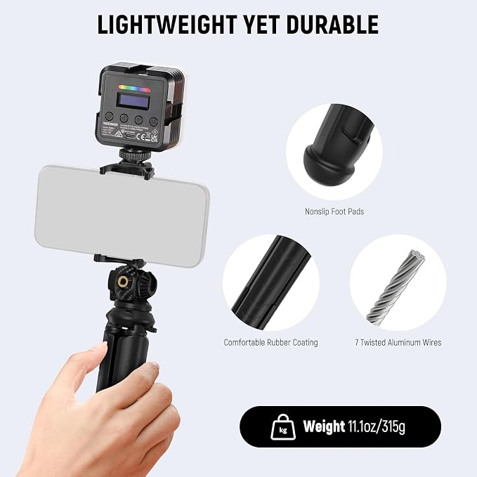 NEEWER Tripod for iPhone with Remote, Mini Flexible Phone Tripod Stand | Vlog Selfie Stick, Phone Holder, Action Camera Adapter, Compatible with iPhone GoPro Insta360 Samsung Digital Camera, TP35 - Image 6