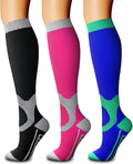 CHARMKING Compression Socks for Women & Men Circulation (3 Pairs) 15-20 mmHg is Best Support for Athletic Running Cycling by CHARMKING