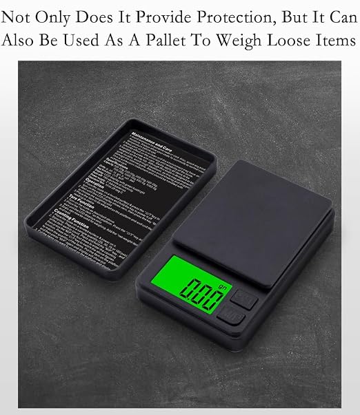 Digital Pocket Scale 1000g x 0.01g Weigh Gram Scale, Mini Scale, Digital Grams Scale, Food Scale, Jewelry Scale, Kitchen Scale with Backlit LCD, 7 Units Tare, Battery Included, Black - Image 4