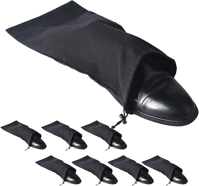 PlasMaller Shoe Storage Bags 100% Cotton with Drawstring for Men and Women for Travel Protecting and Storing Shoes by PlasMaller