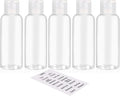 DNSEN 5 Pack 3.4oz Empty Plastic Travel Bottles for Toiletries TSA Approved Leak Proof Squeezable Travel Size Containers Travel Essentials Accessories, clear by DNSEN