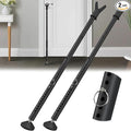 Door Stoppers Security Bar & Sliding Glass Door Lock Keep Your Home Security, Adjustable Jammer with Interchangeable Caps & Rubber Tips, Ideal for Apartment, Home and Travel Protection,Black(2Pack) by LcokeiyGardening