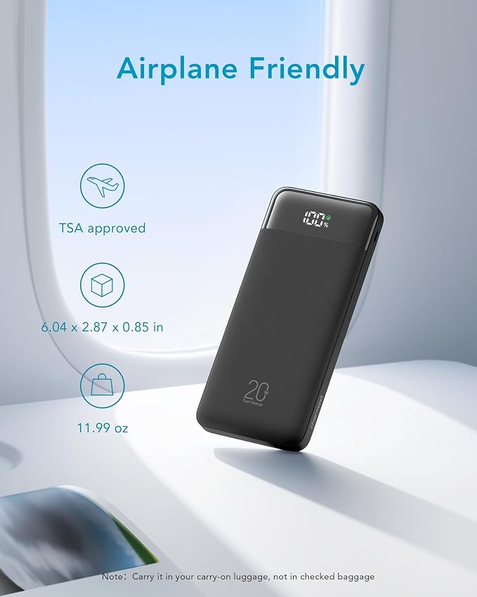charmast Portable Charger Built-in Cables, 20000mAh Power Bank 6-Output | Travel Fast Charging Battery Pack for iPhone 17/16/15 Samsung Android, Flight-Approved, Multi-Device, USB-C & USB-A, LED % - Image 7
